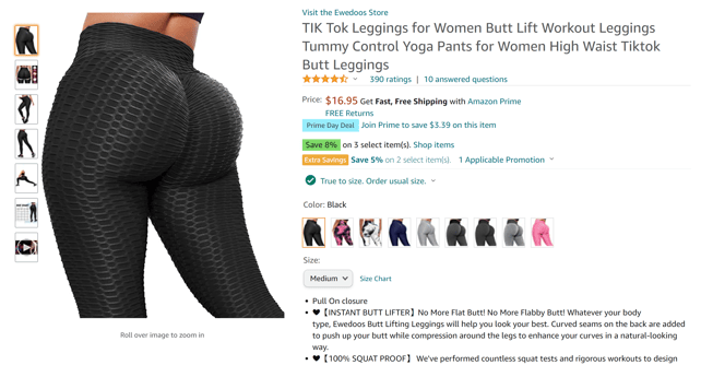TikTok butt leggings