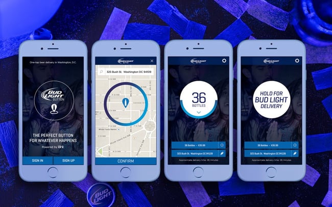 Anheuser-Busch introduces Bud Light delivery at the tap of a button with new branded app in Washington, D.C. 