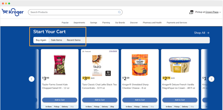 Buy Again_Kroger example
