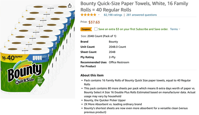 Bounty Paper Towels - Cyber 5 Takeaways