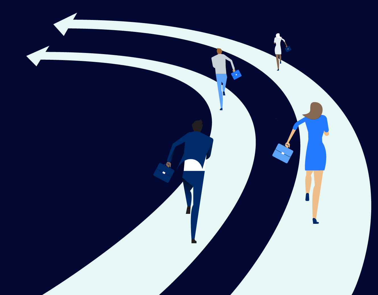 Image of business people racing Image of business people racing
